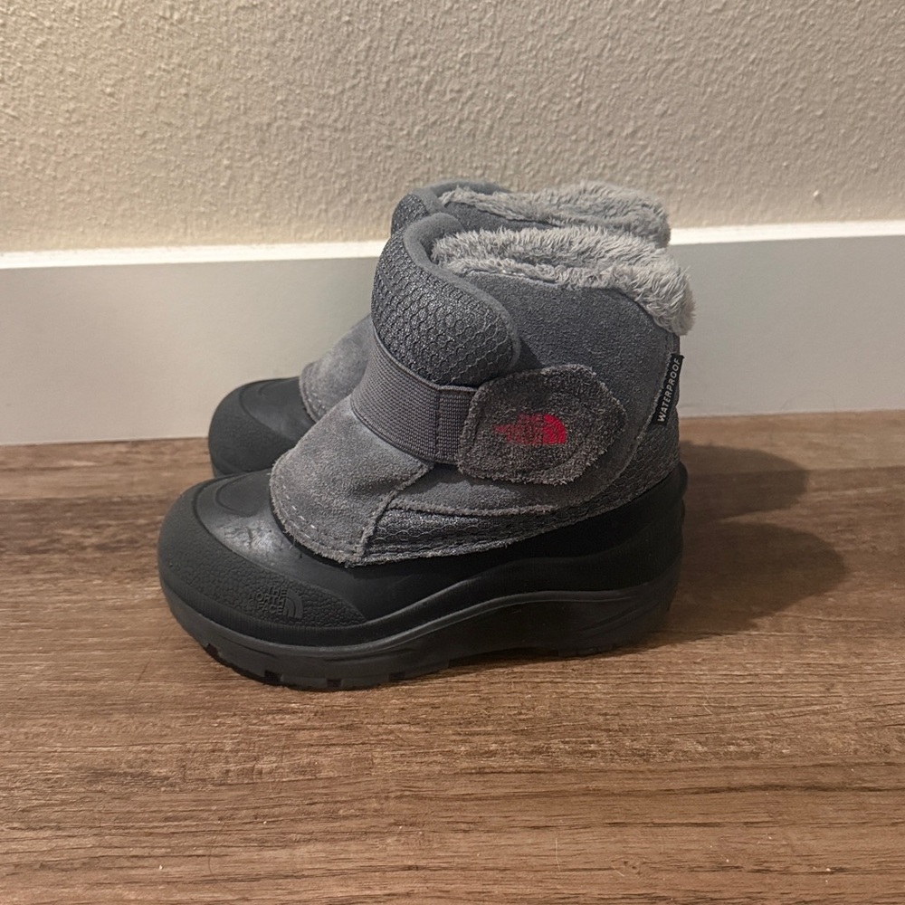 The North Face Gray and Black Winter Boots